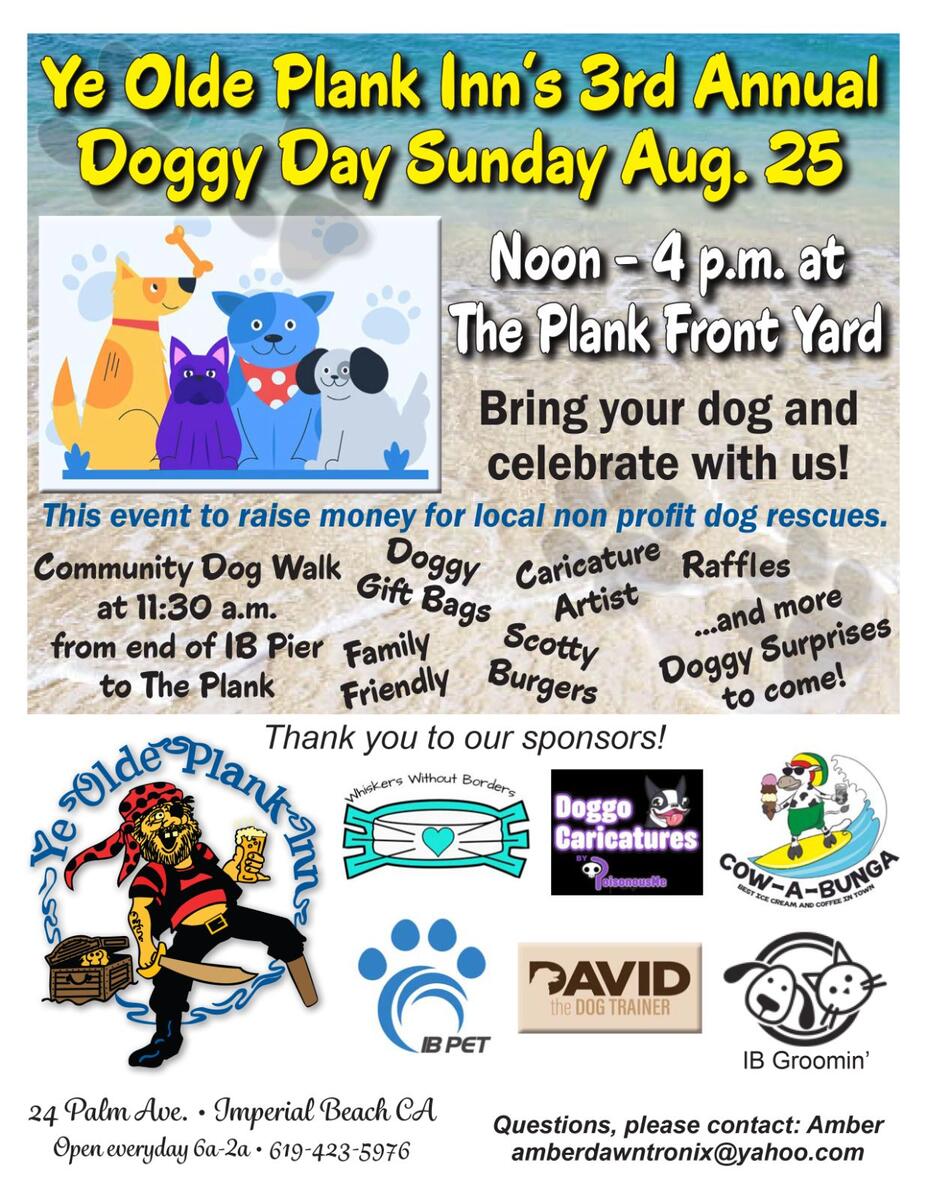 Doggy Day Sunday at Ye Olde Plank Inn in Imperial Beach