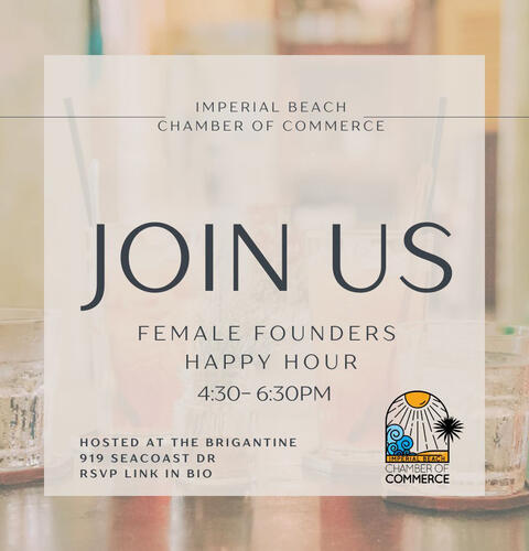 Imperial Beach News Article:Female Founders Happy Hour