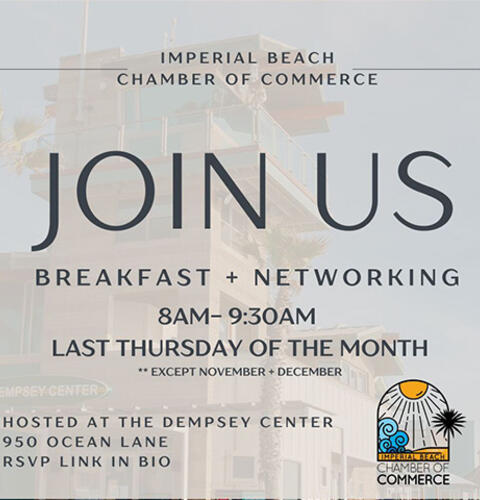 Imperial Beach News Article:Imperial Beach Chamber of Commerce Monthly Breakfast Meetings