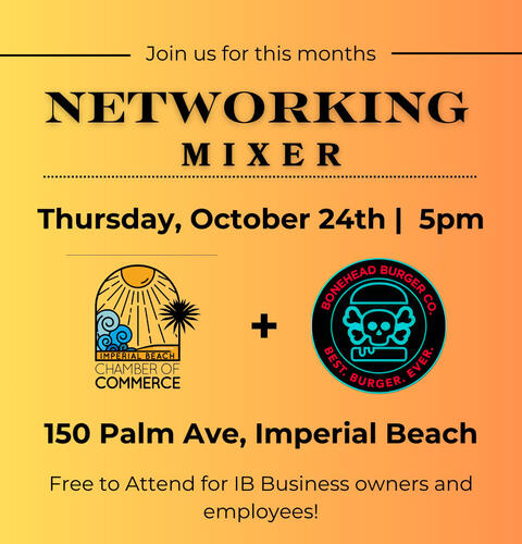 Imperial Beach News Article:IB Chamber Mixer at Bonehead Burger Co