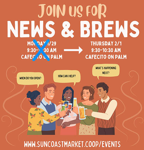 Imperial Beach News Article:News & Brews at Cafecito with Suncoast Market Co-op